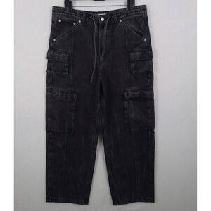 Kith Zane Denim Cargo Pant Ryder Distressed Size 36 Pockets Relaxed HipHop